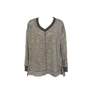 Secret Treasures Essentials Small  V-neck Knit Sleep Pajama Lounge Top gray